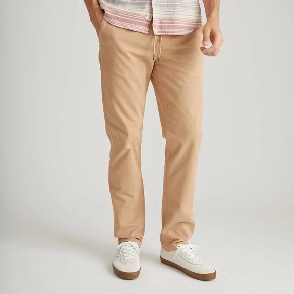 Marine Layer Saturday Pants Athletic Fit Tapered Leg Faded Khaki Tan NWT 2XL - Picture 1 of 9